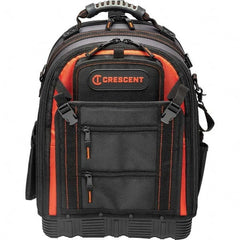 Crescent - 38 Pocket, Polyester, Black/Orange Backpack Tool Bag - Americas Industrial Supply