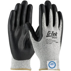 19-D334/XXL Coated Gloves - G-Tek 3GX Dyneema Diamond - S&P 13G Shell - Black Nitrile Foam Grip - A3 - Exact Industrial Supply