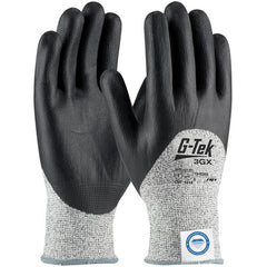 19-D355/S Coated Gloves - G-Tek 3GX Dyneema Diamond - S&P 13G Shell - Blk Nitrile Foam 3/4 Dip - A3 - Exact Industrial Supply