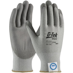 19-D360/XL Coated Gloves - G-Tek 3GX Dyneema Diamond - Gray 13G Shell - Gray PU Smooth Grip - A3 - Exact Industrial Supply