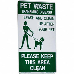 DOGIPOT - Pet Waste Station Accessories Type: Reflective Pet Sign Material: Aluminum - Americas Industrial Supply