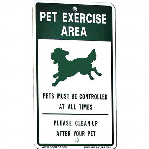 DOGIPOT - Pet Waste Station Accessories Type: Reflective Pet Sign Material: Aluminum - Americas Industrial Supply