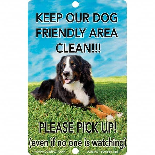 DOGIPOT - Pet Waste Station Accessories Type: Reflective Pet Sign Material: Aluminum - Americas Industrial Supply