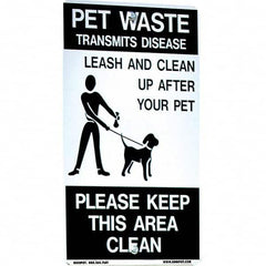 DOGIPOT - Pet Waste Station Accessories Type: Reflective Pet Sign Material: Aluminum - Americas Industrial Supply