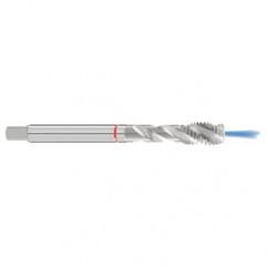M18x2.5 6H 4-Flute Cobalt Red Ring Semi-Bottoming 40 degree Spiral Flute Tap-Bright - Americas Industrial Supply