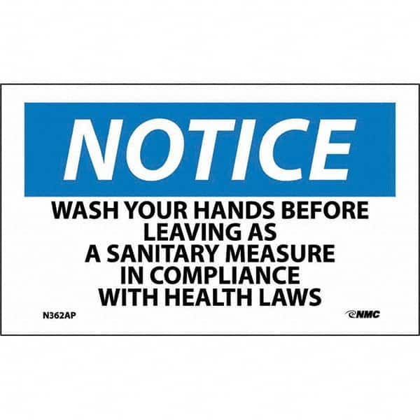 NMC - Safety & Facility Labels Message Type: Restroom, Janitorial & Housekeeping Header: NOTICE - Americas Industrial Supply