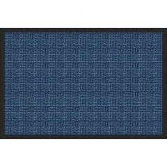 Entrance Mat: 6' Long, 4' Wide, Olefin Surface Indoor & Outdoor, Medium-Duty Traffic, Rubber Base, Blue