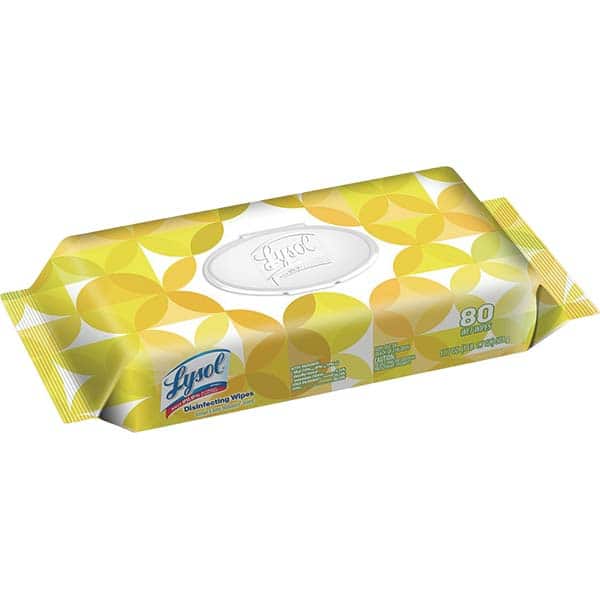 Lysol - 6-3/4" x 8-1/2" Disinfecting Flax Cloth Wipes - Americas Industrial Supply