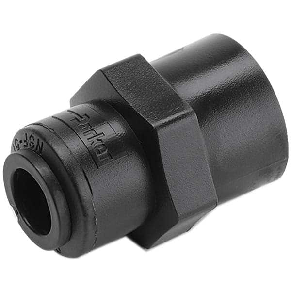 Parker - Plastic Push-To-Connect Tube Fittings Type: Female Connector Tube Outside Diameter (Inch): 3/8 - Americas Industrial Supply