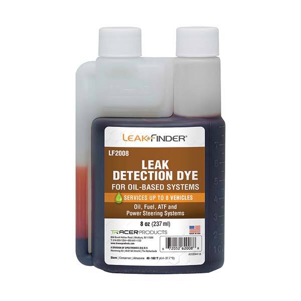 Leak Finder - Automotive Leak Detection Dyes Applications: Engine Oil; Transmission Fluid; Fuel Container Size: 8 oz. - Americas Industrial Supply