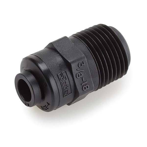 Parker - Plastic Push-To-Connect Tube Fittings Type: Male Connector Tube Outside Diameter (Inch): 1/4 - Americas Industrial Supply