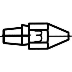 Weller - Soldering Iron Tips; Type: Desoldering Tip ; For Use With: DSX80; DXV80 ; Point Size: 1.2000 (Decimal Inch); Tip Diameter: 2.500 (Inch); Tip Diameter: 2.500 (mm) - Exact Industrial Supply