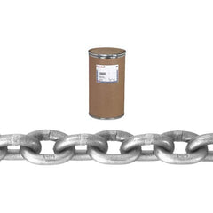 Campbell - Welded Chain; Chain Grade: 43 ; Trade Size: 5/16 ; Load Capacity (Lb.): 3900.000 ; Finish/Coating: Galvanized ; Type: Welded ; Length (Feet): 550 - Exact Industrial Supply