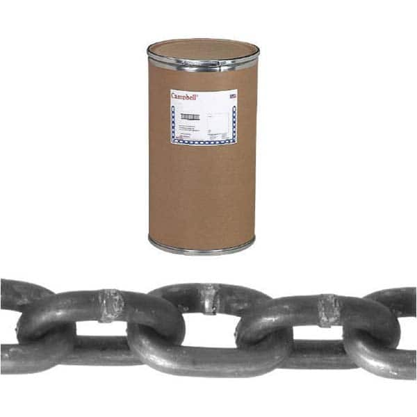 Campbell - Welded Chain; Chain Grade: 30 ; Trade Size: 3/8 ; Load Capacity (Lb.): 2650.000 ; Finish/Coating: Self-Colored ; Type: Welded ; Length (Feet): 400 - Exact Industrial Supply