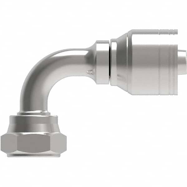 Eaton - Hydraulic Hose Fittings & Couplings Type: BSPP 60 Cone Female 90 Elbow Hose Diameter: 1/4 (Inch) - Americas Industrial Supply