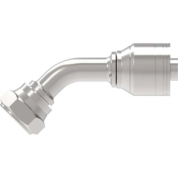 Eaton - Hydraulic Hose Fittings & Couplings Type: BSPP 60 Cone Female 45 Elbow Hose Diameter: 1/4 (Inch) - Americas Industrial Supply