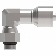 Eaton - Hydraulic Hose Fittings & Couplings Type: Male Straight Thread O-Ring Swivel 90 Elbow Hose Diameter: 7/8 (Inch) - Americas Industrial Supply