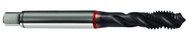 M2x0.40 6H 3-Flute Cobalt Red Ring Semi-Bottoming 40 degree Spiral Flute Tap-TiCN - Americas Industrial Supply