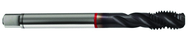 M10x1.5 6H 3-Flute Cobalt Red Ring Semi-Bottoming 40 degree Spiral Flute Tap-TiCN - Americas Industrial Supply