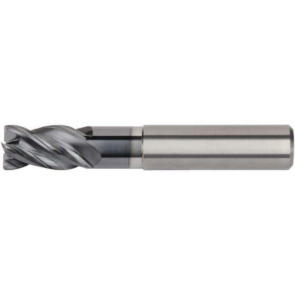 Corner Chamfer End Mill: 0.0787″ Dia, 4 Flute, Solid Carbide 57 mm OAL, 6 mm Shank Dia, AlTiN Coated, Centercutting