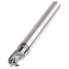 Ball End Mill: 0.1969″ Dia, 4 Flute, Solid Carbide 63 mm OAL, 6 mm Shank Dia, AlTiN Coated, Single End, Series HARVI