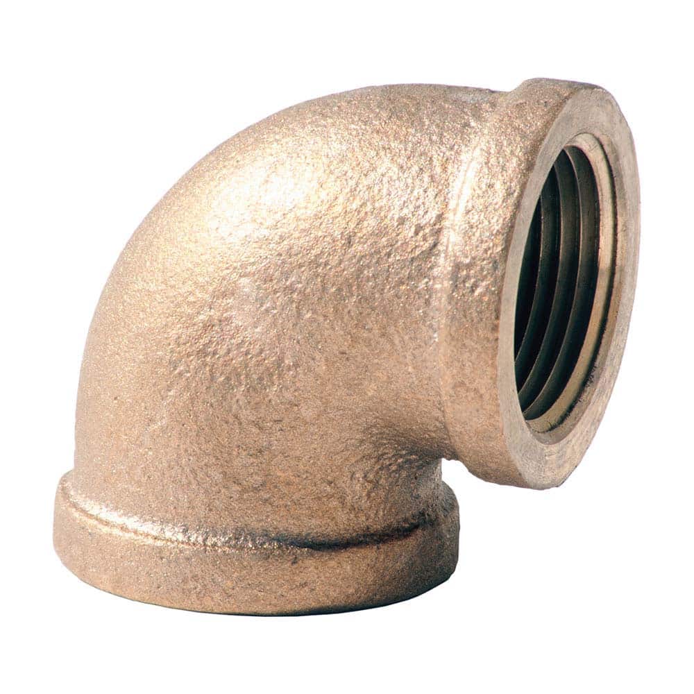 Merit Brass - Brass & Chrome Pipe Fittings Type: 90 Degree Elbow Fitting Size: 1/2 - Americas Industrial Supply