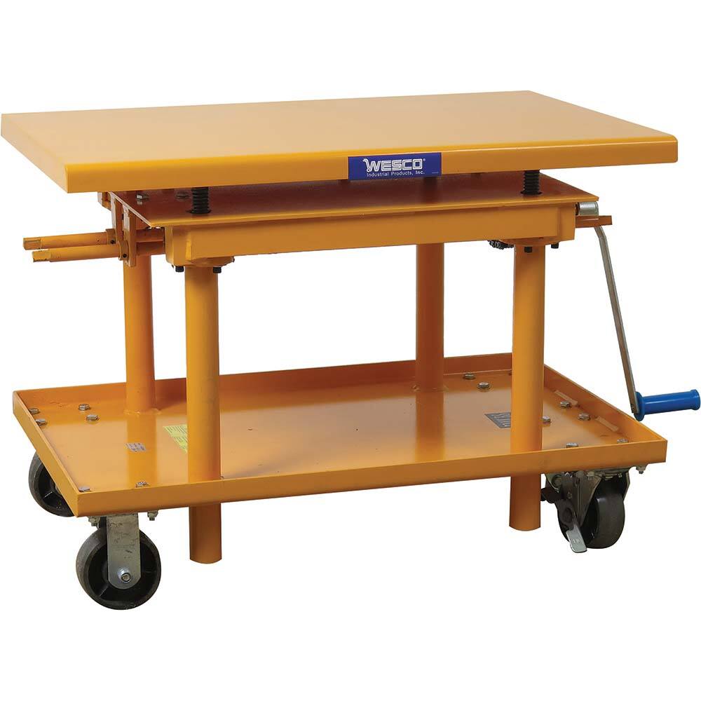 Wesco Industrial Products - Lifting Tables Type: Hand Crank Precision Lift Style: Post - Americas Industrial Supply