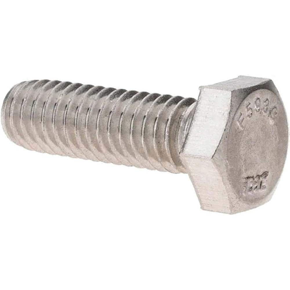 Hex Head Cap Screw: 1/4-20 x 1″, Grade 17-4PH Stainless Steel, Plain Finish Fully Threaded, ASME B18.2.1