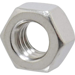 Hex Nut: 1/4-20, Grade A286 Stainless Steel, Plain Finish Right Hand Thread, 7/16″ Across Flats, 2B