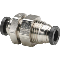Parker - Metal Push-To-Connect Tube Fittings Type: Female Bulkhead Tube Outside Diameter (Inch): 1/2 - Americas Industrial Supply