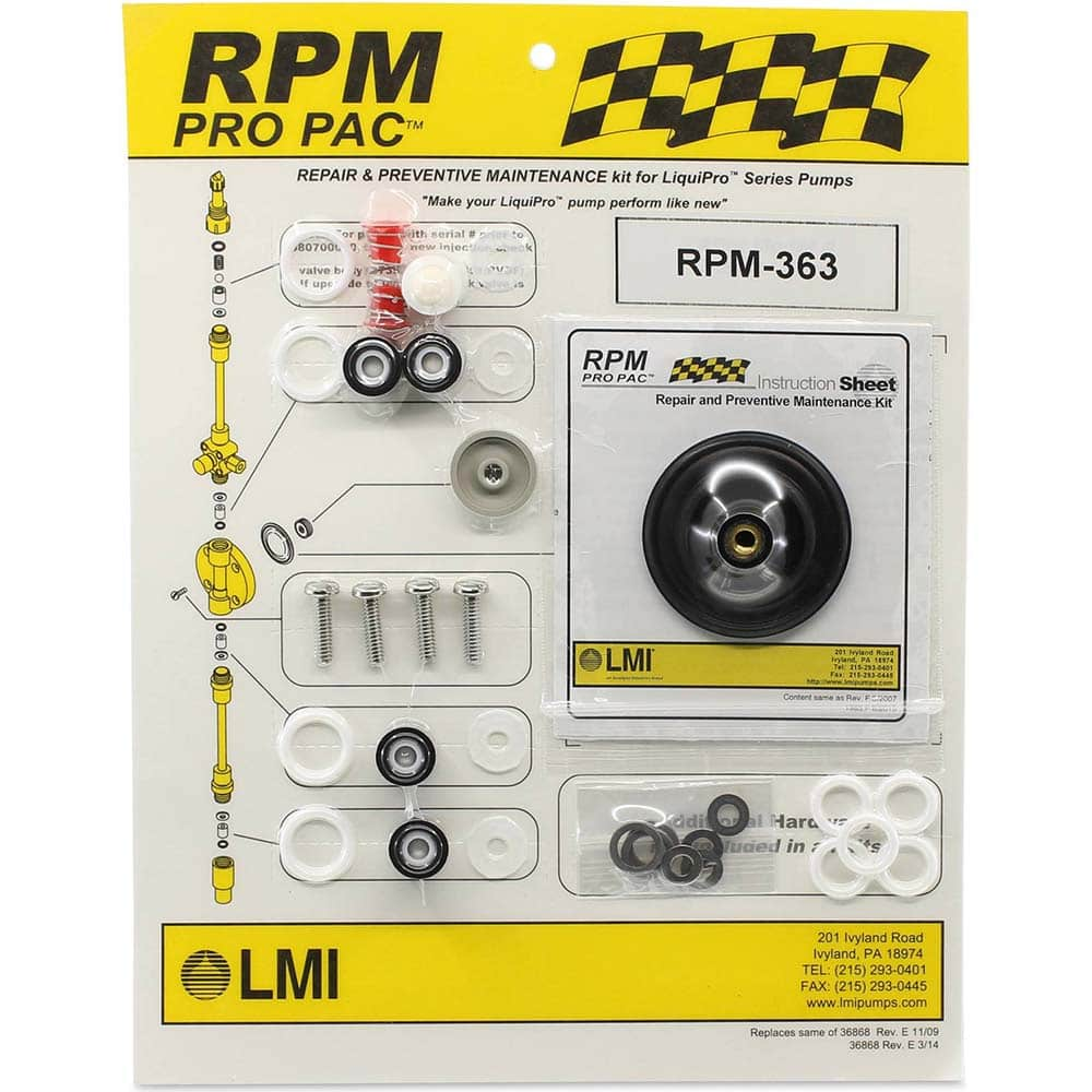 LMI - Metering Pump Accessories Type: Liquid End Preventative Maintenance Kit For Use With: LMI LIQUIPRO Liquid Ends: 313xx - Americas Industrial Supply