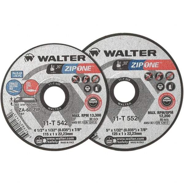 WALTER Surface Technologies - Depressed-Center Wheels Wheel Diameter (Inch): 6 Wheel Thickness (Inch): 1/32 - Americas Industrial Supply