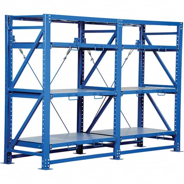 Vestil - 4 Shelf Steel Shelving - 6,000 Lb Capacity, 114" Wide x 80" High x 32" Deep, Stainless Steel - Americas Industrial Supply