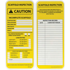 NMC - Safety & Facility Tags Message Type: Accident Prevention Tag Header: SCAFFOLD INSPECTION - Americas Industrial Supply