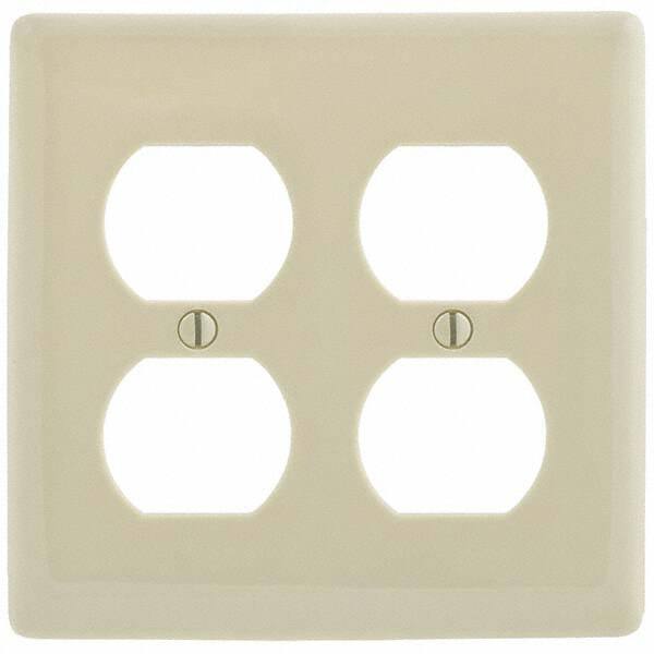 Hubbell Wiring Device-Kellems - Wall Plates Wall Plate Type: Outlet Wall Plates Color: Light Almond - Americas Industrial Supply