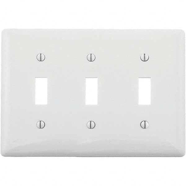 Hubbell Wiring Device-Kellems - Wall Plates Wall Plate Type: Switch Plates Color: White - Americas Industrial Supply