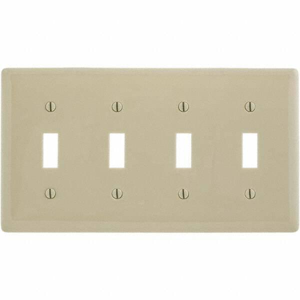 Hubbell Wiring Device-Kellems - Wall Plates Wall Plate Type: Switch Plates Color: Ivory - Americas Industrial Supply