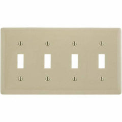 Hubbell Wiring Device-Kellems - Wall Plates Wall Plate Type: Switch Plates Color: Ivory - Americas Industrial Supply