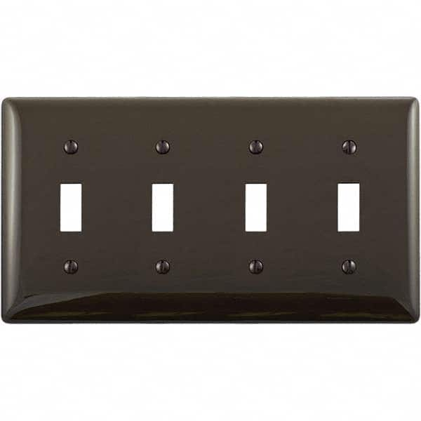 Hubbell Wiring Device-Kellems - Wall Plates Wall Plate Type: Switch Plates Color: Brown - Americas Industrial Supply