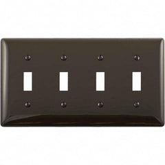 Hubbell Wiring Device-Kellems - Wall Plates Wall Plate Type: Switch Plates Color: Brown - Americas Industrial Supply