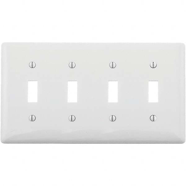 Hubbell Wiring Device-Kellems - Wall Plates Wall Plate Type: Switch Plates Color: White - Americas Industrial Supply