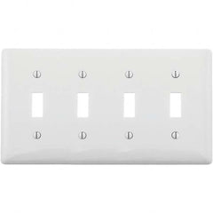 Hubbell Wiring Device-Kellems - Wall Plates Wall Plate Type: Switch Plates Color: White - Americas Industrial Supply