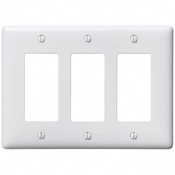 Hubbell Wiring Device-Kellems - Wall Plates Wall Plate Type: Outlet Wall Plates Color: White - Americas Industrial Supply