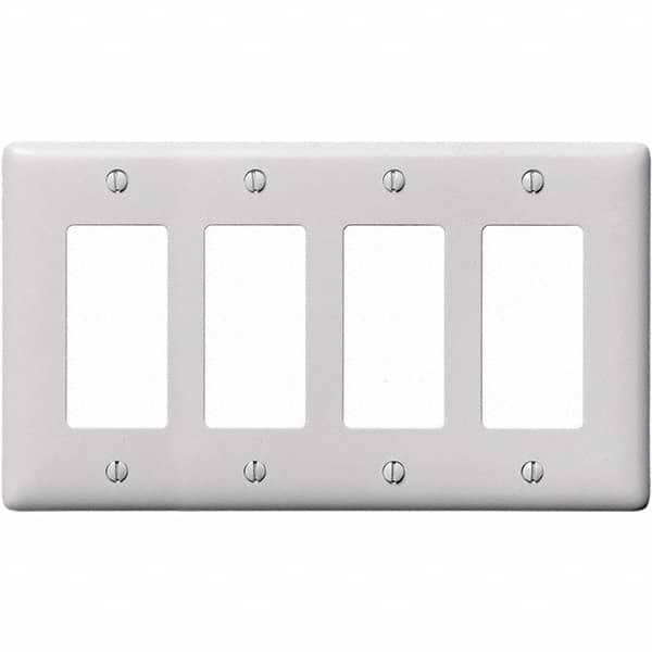 Hubbell Wiring Device-Kellems - Wall Plates Wall Plate Type: Outlet Wall Plates Color: White - Americas Industrial Supply