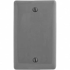 Hubbell Wiring Device-Kellems - Wall Plates Wall Plate Type: Blank Wall Plate Color: Gray - Americas Industrial Supply