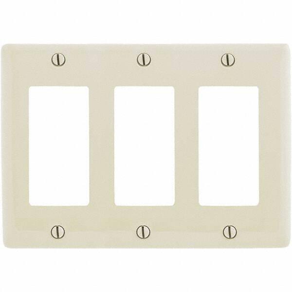 Hubbell Wiring Device-Kellems - Wall Plates Wall Plate Type: Outlet Wall Plates Color: Light Almond - Americas Industrial Supply