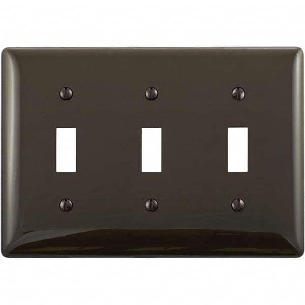 Hubbell Wiring Device-Kellems - Wall Plates Wall Plate Type: Switch Plates Color: Brown - Americas Industrial Supply