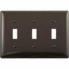 Hubbell Wiring Device-Kellems - Wall Plates Wall Plate Type: Switch Plates Color: Brown - Americas Industrial Supply