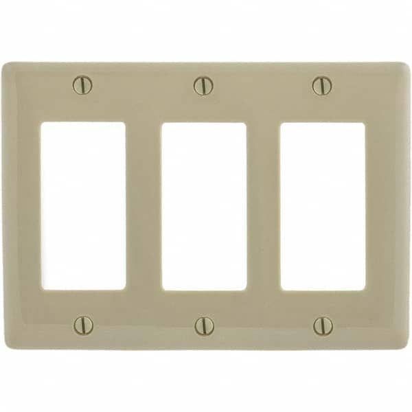 Hubbell Wiring Device-Kellems - Wall Plates Wall Plate Type: Outlet Wall Plates Color: Ivory - Americas Industrial Supply