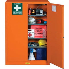 Justrite - Empty First Aid Cabinets & Cases Type: Emergency Preparedness Storage Cabinet Height (Inch): 65 - Americas Industrial Supply